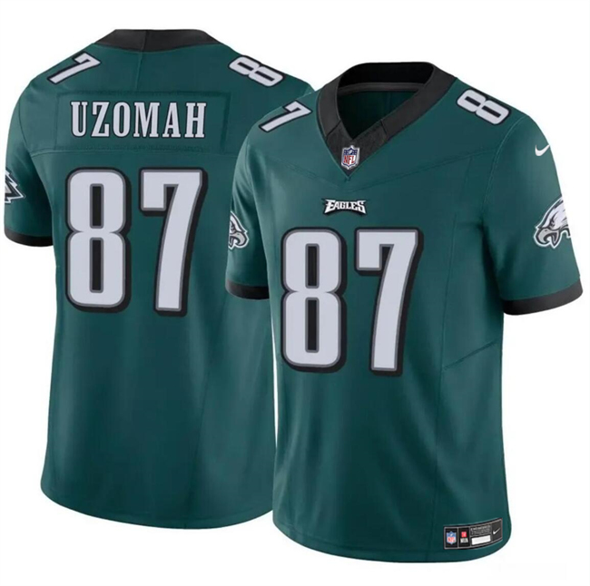 Men's Philadelphia Eagles #87 C.J. Uzomah Green 2023 F.U.S.E Vapor Untouchable Limited Stitched Football Jersey
